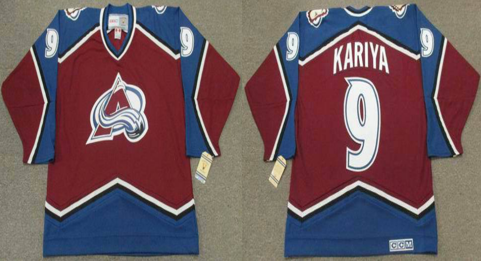 2019 Men Colorado Avalanche #9 Kariya red CCM NHL jerseys